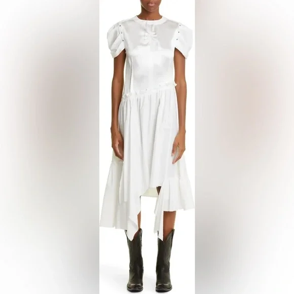 COMMISSION Canyon Mixed Media Dress in White sz 6 995$